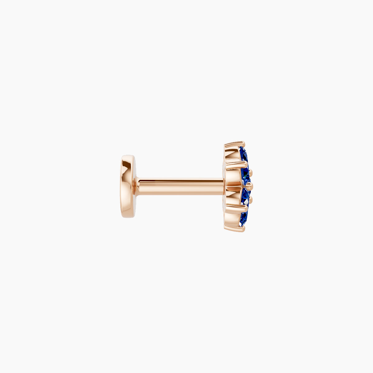 Chloris | 18k Rose Gold 5 mm 5.5 mm Flower Sapphire Nose Piercing
