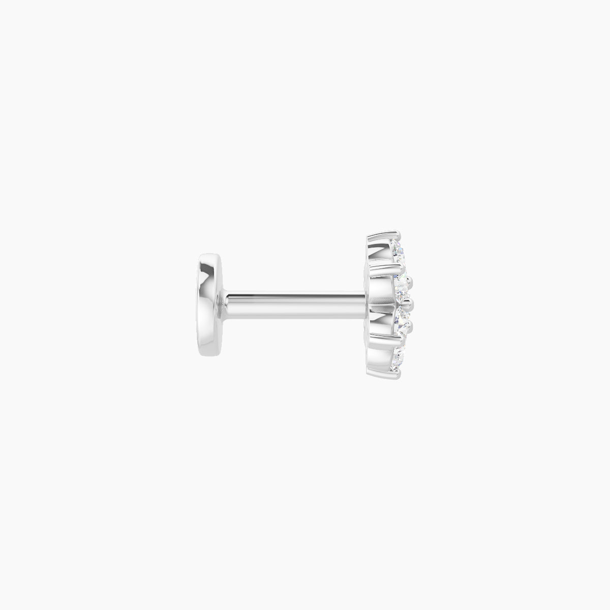 Chloris | 18k White Gold 5.5 mm 5 mm Flower Diamond Piercing