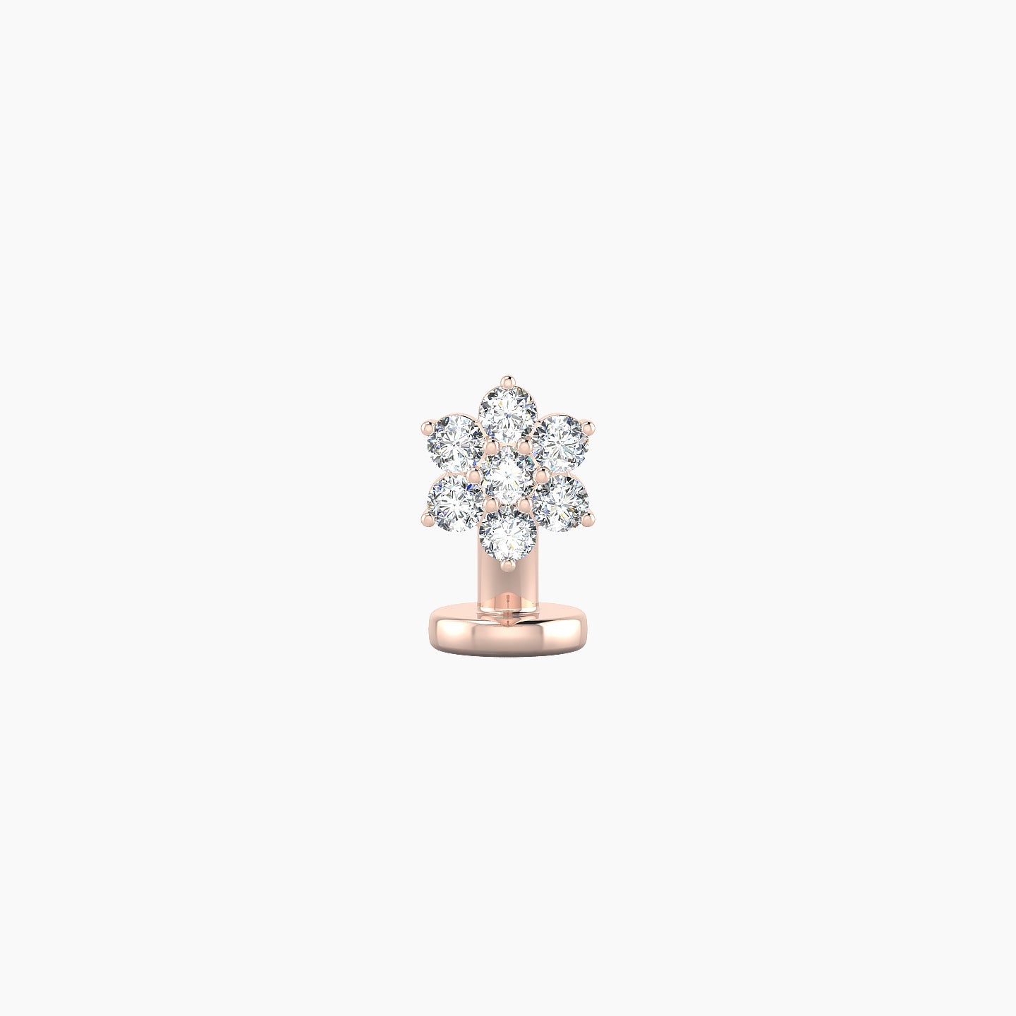 Chloris | 18k Rose Gold 5.5 mm 6 mm Flower Diamond Floating Navel Piercing