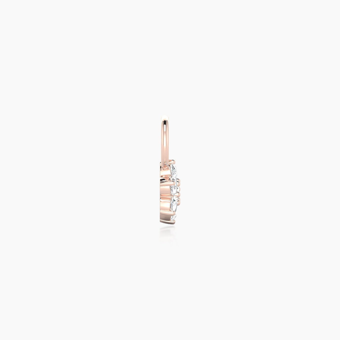 Chloris | 18k Rose Gold 5.5 mm Flower Diamond Charm