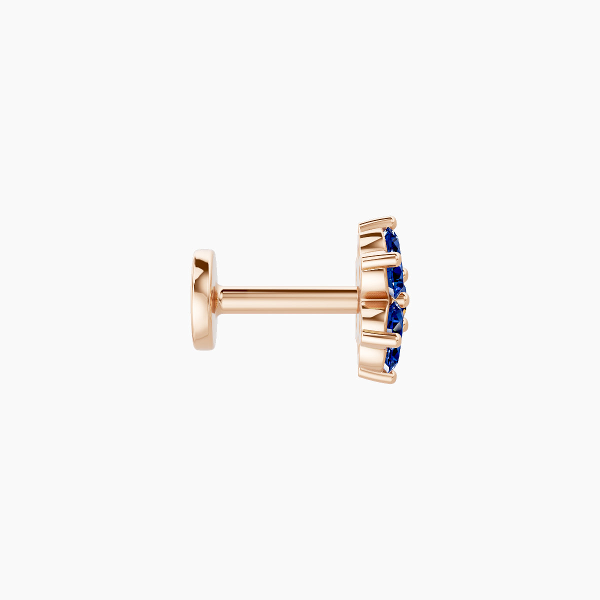 Chloris | 18k Rose Gold 5 mm 6 mm Flower Sapphire Nose Piercing