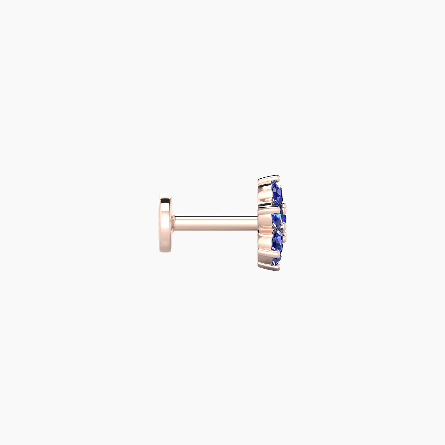 Chloris | 18k Rose Gold 5 mm 6 mm Flower Sapphire Nostril Piercing