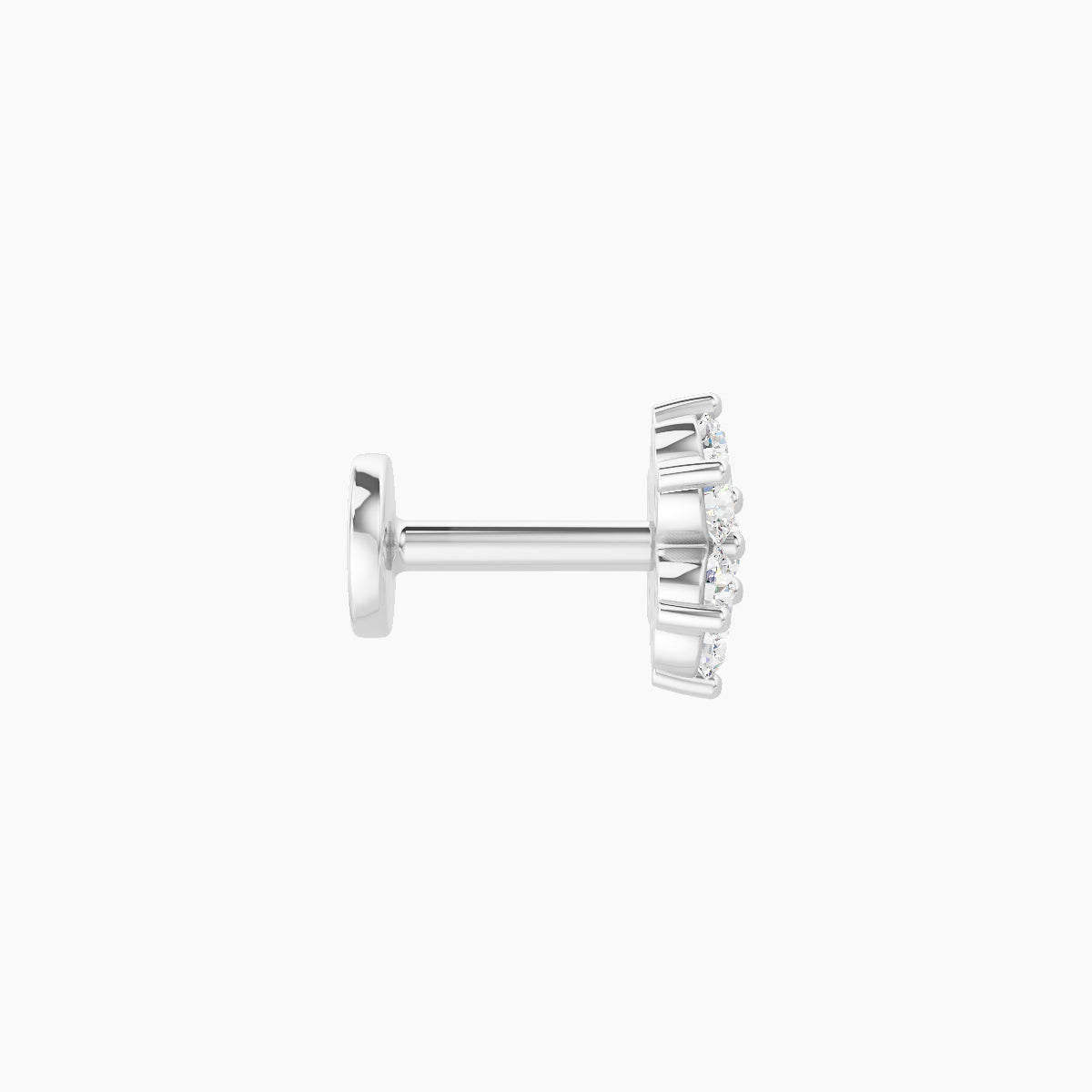 Chloris | 18k White Gold 6 mm 5 mm Flower Diamond Piercing