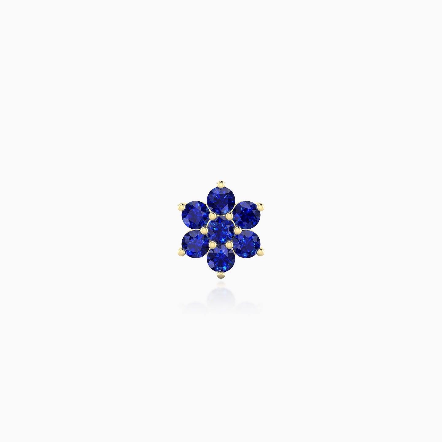 Chloris | 18k Yellow Gold 5 mm 6 mm Flower Sapphire Piercing