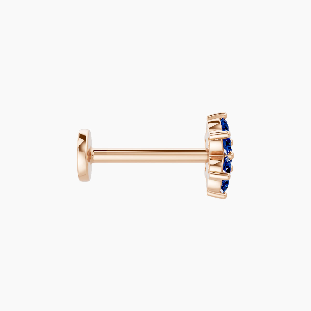Chloris | 18k Rose Gold 8 mm 6 mm Flower Sapphire Piercing