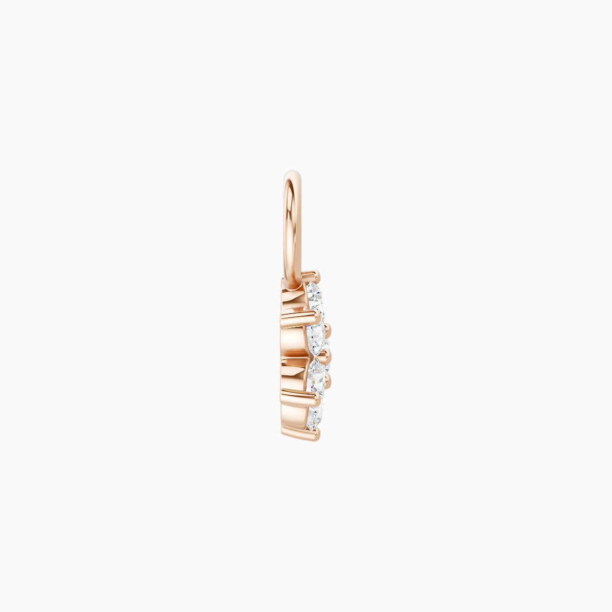 Chloris | 18k Rose Gold 6 mm Flower Diamond Charm