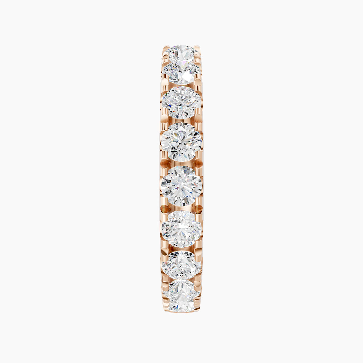 Cleta | 18k Rose Gold 11 mm Diamond Hoop Piercing