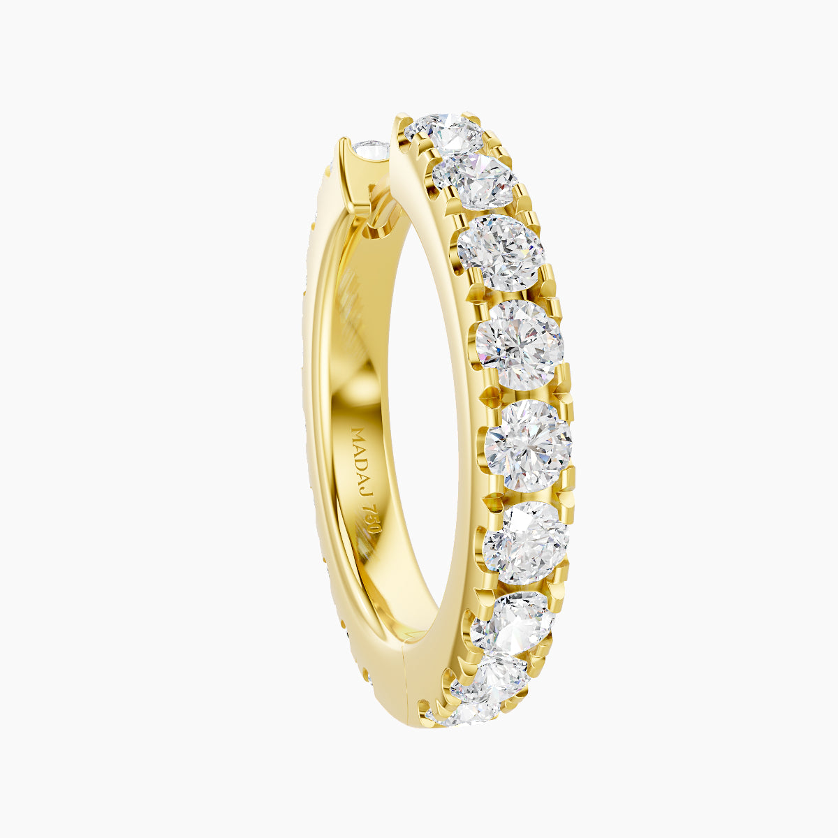 Cleta | 18k Yellow Gold 11 mm Diamond Hoop Piercing