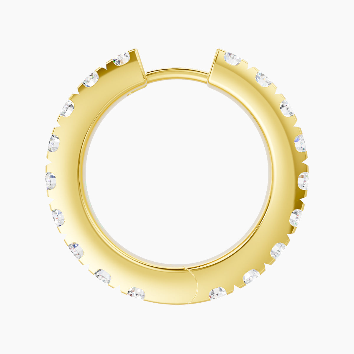 Cleta | 18k Yellow Gold 11 mm Diamond Hoop Piercing