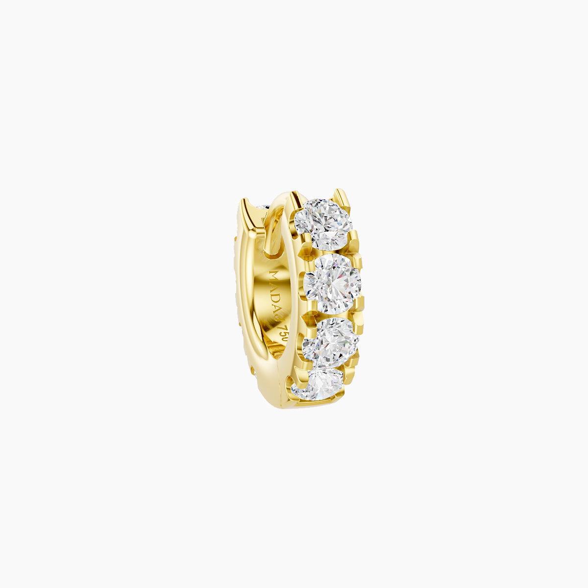 Cleta | 18k Yellow Gold 5 mm Diamond Hoop Piercing