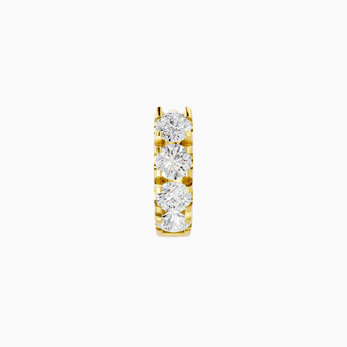 Cleta | 18k Yellow Gold 5 mm Diamond Hoop Piercing