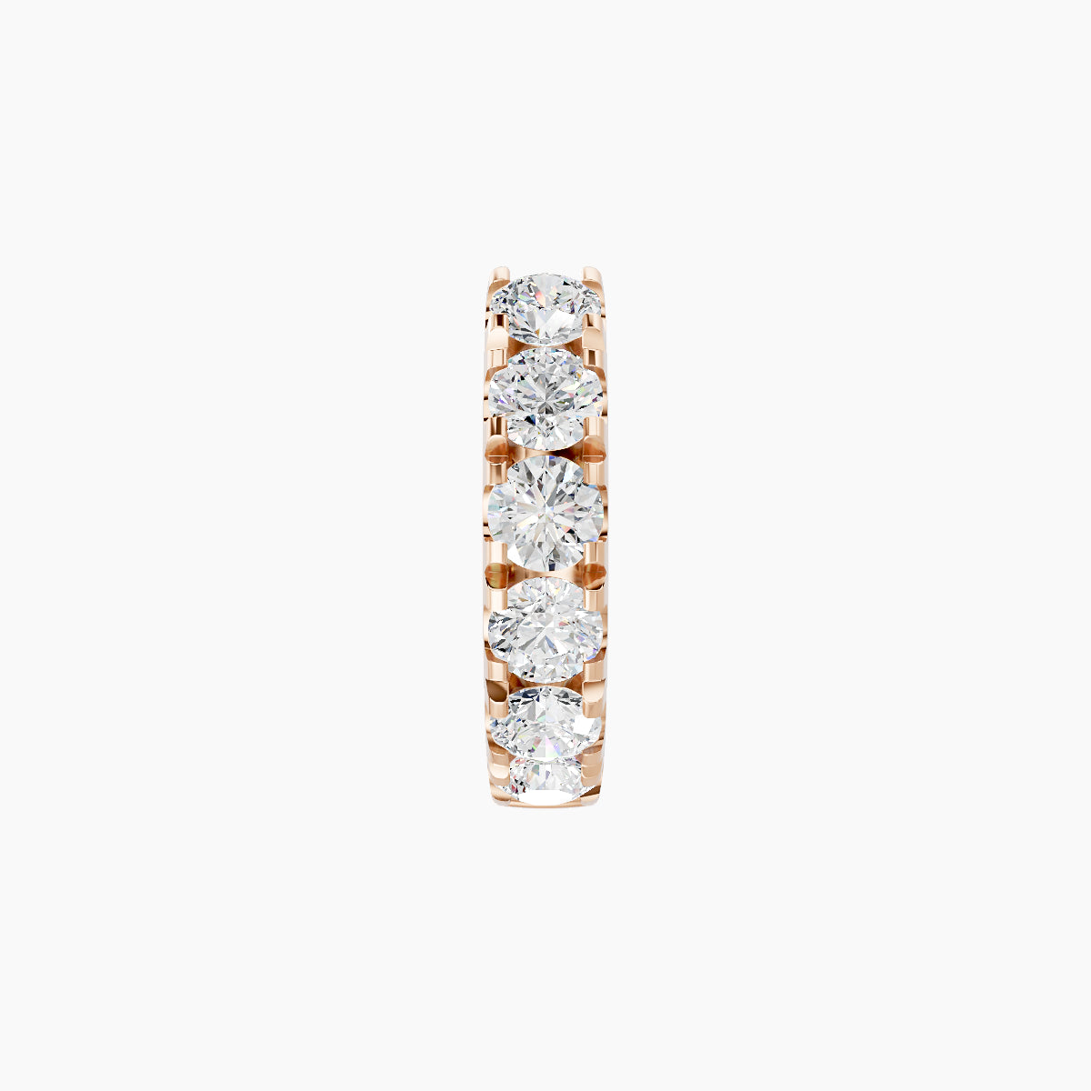 Cleta | 18k Rose Gold 6.5 mm Diamond Hoop Piercing
