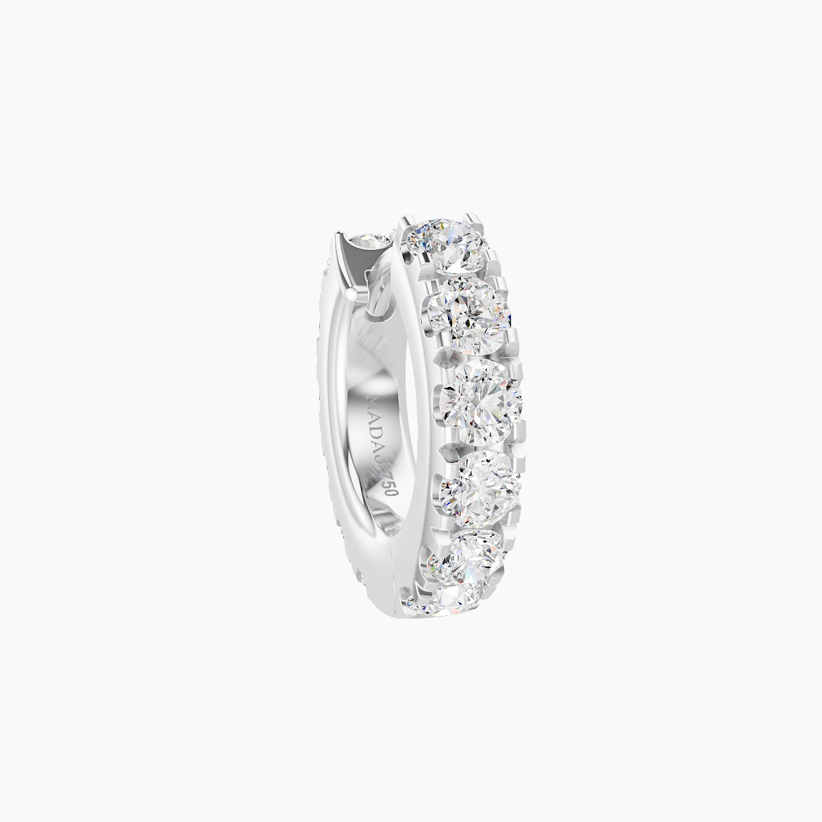 Cleta | 18k White Gold 6.5 mm Diamond Hoop Piercing