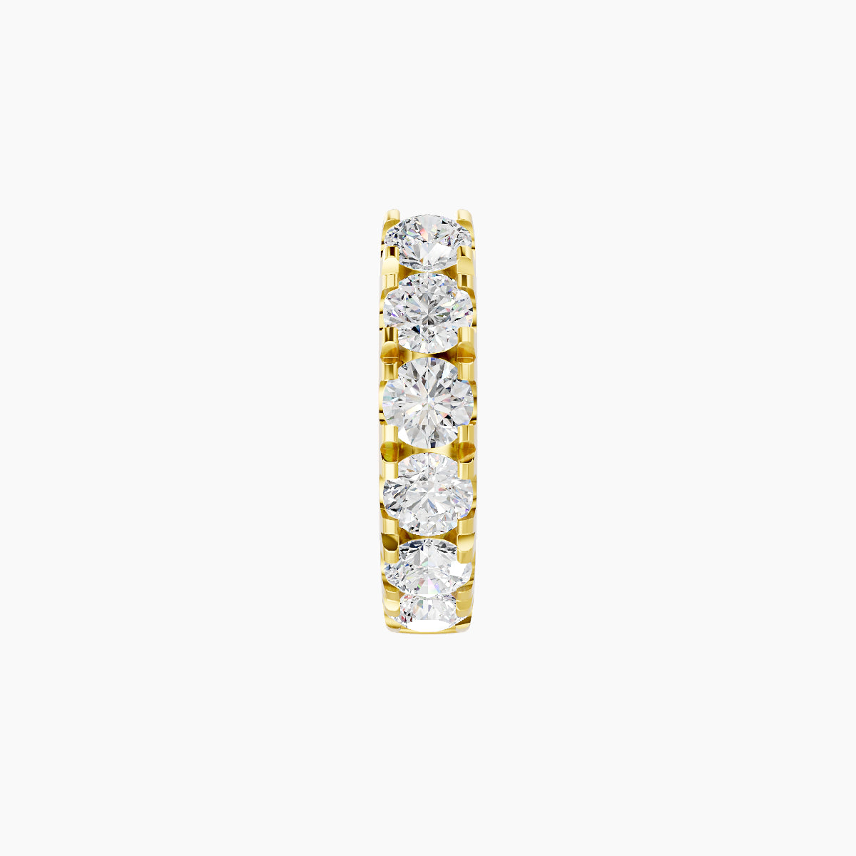 Cleta | 18k Yellow Gold 6.5 mm Diamond Hoop Piercing