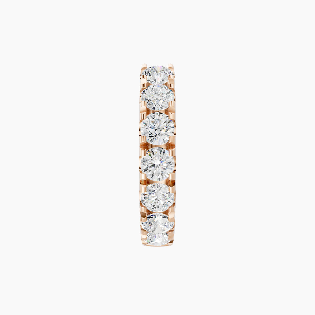 Cleta | 18k Rose Gold 8 mm Diamond Hoop Piercing