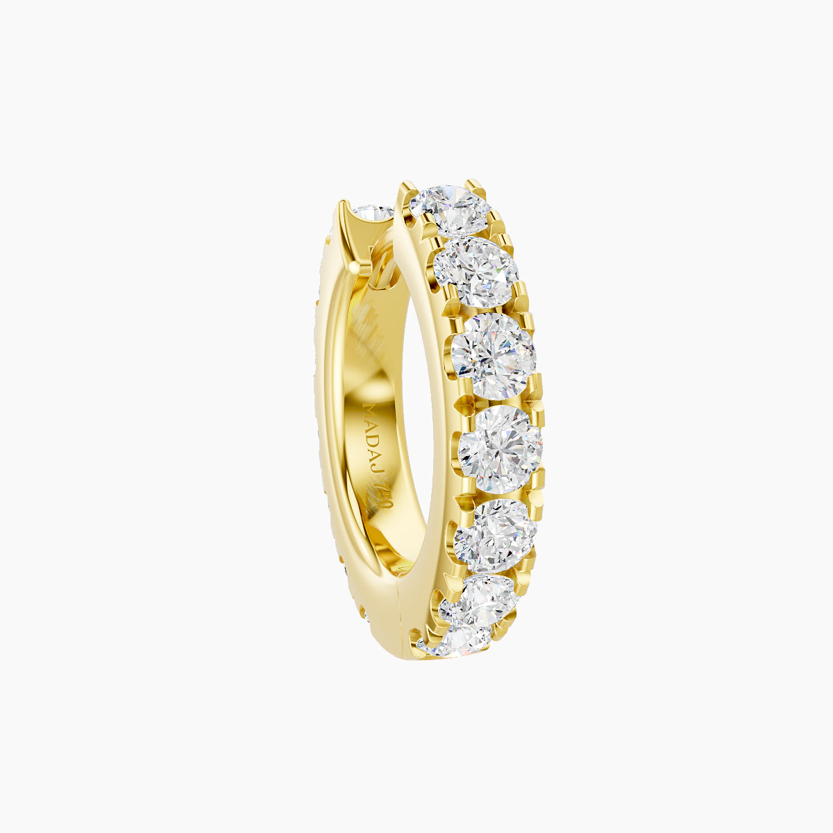 Cleta | 18k Yellow Gold 8 mm Diamond Hoop Piercing