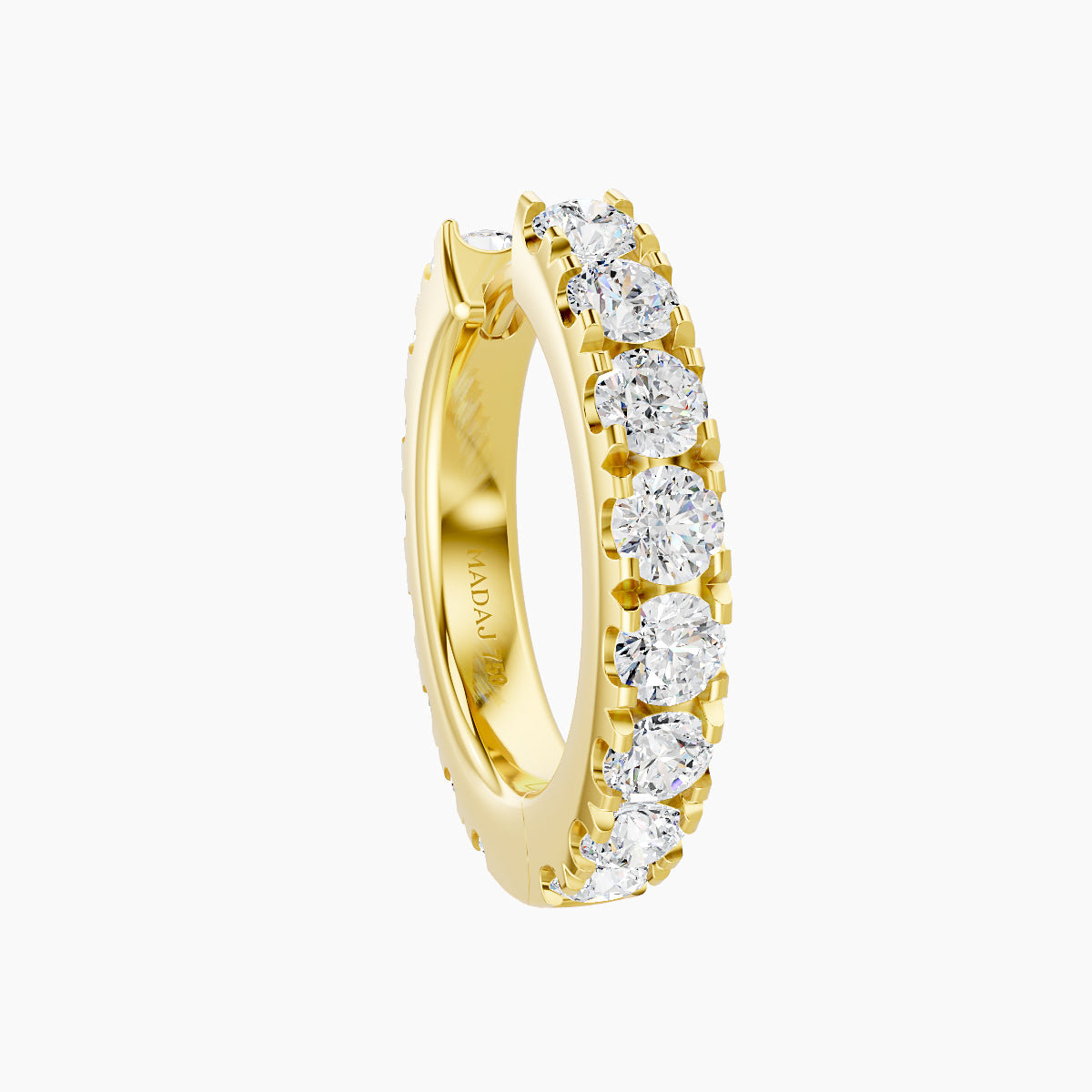 Cleta | 18k Yellow Gold 9.5 mm Diamond Hoop Piercing