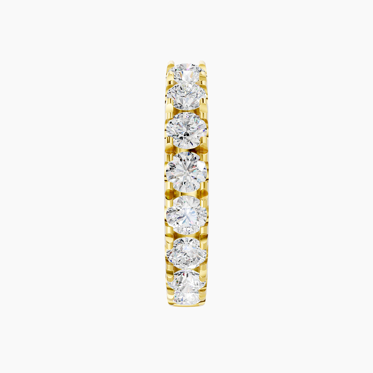 Cleta | 18k Yellow Gold 9.5 mm Diamond Hoop Piercing