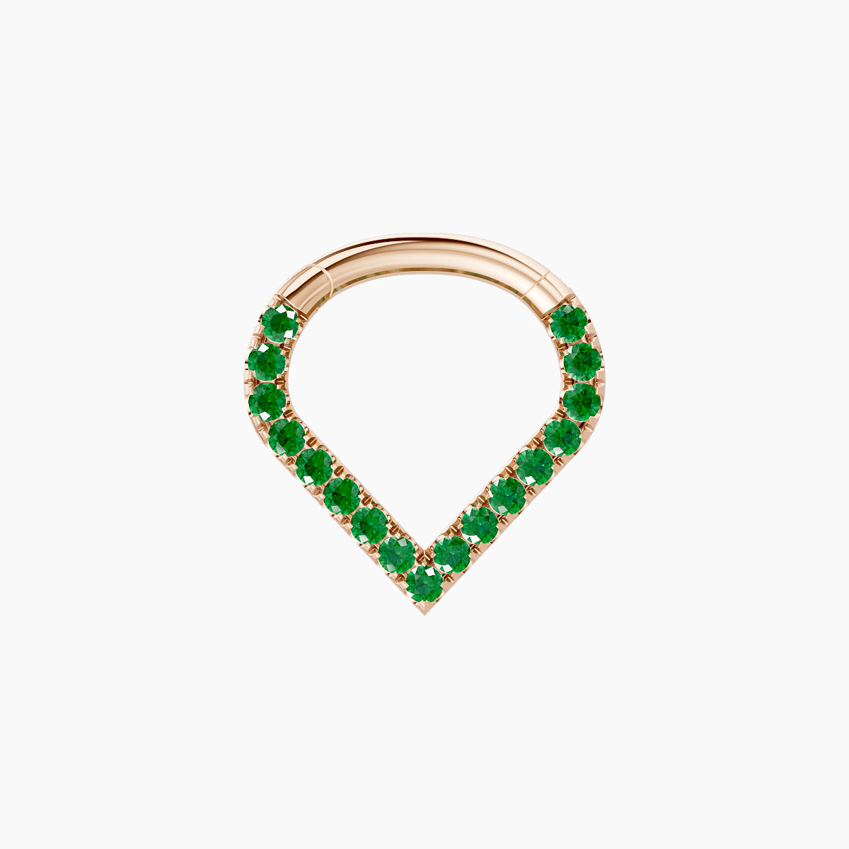Cora | 18k Rose Gold 6.5 mm Emerald Daith Piercing