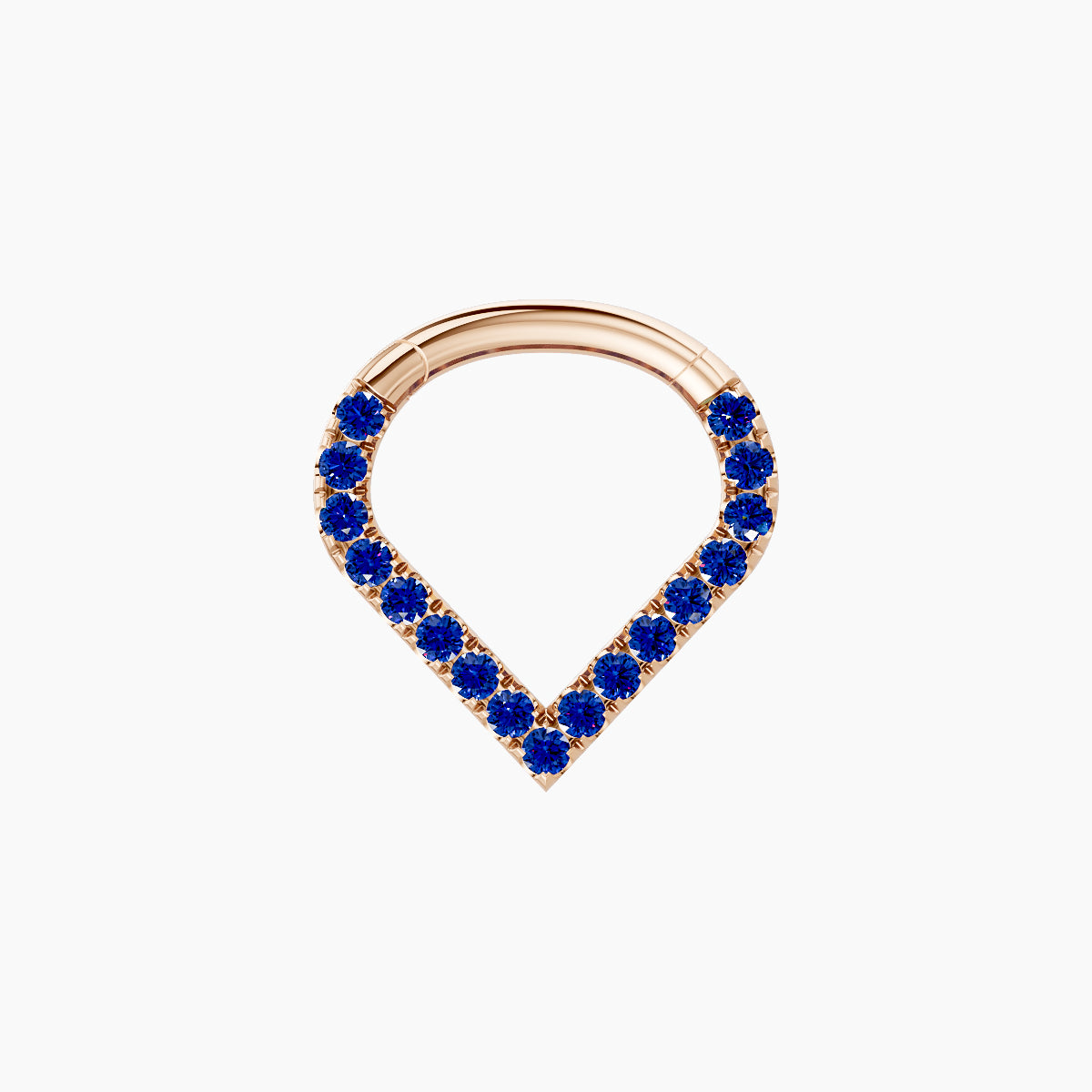 Cora | 18k Rose Gold 6.5 mm Sapphire Daith Piercing