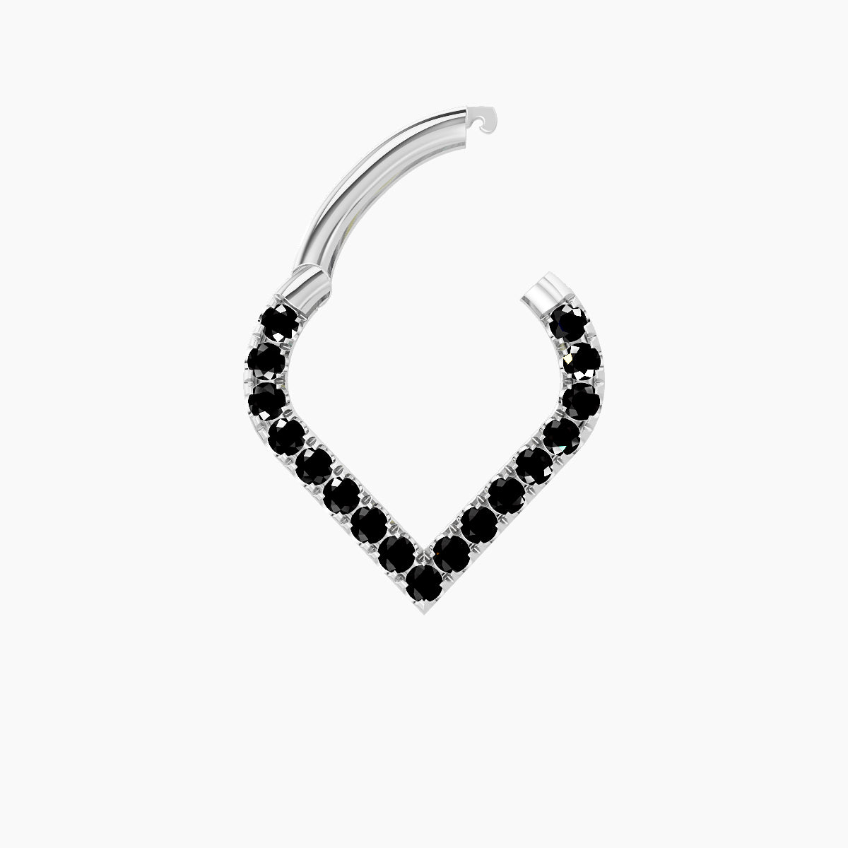 Cora | 18k White Gold 6.5 mm Black Diamond Daith Piercing