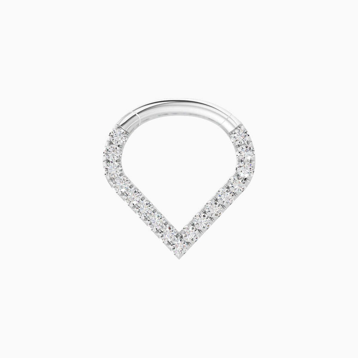 Cora | 18k White Gold 6.5 mm Diamond Daith Piercing