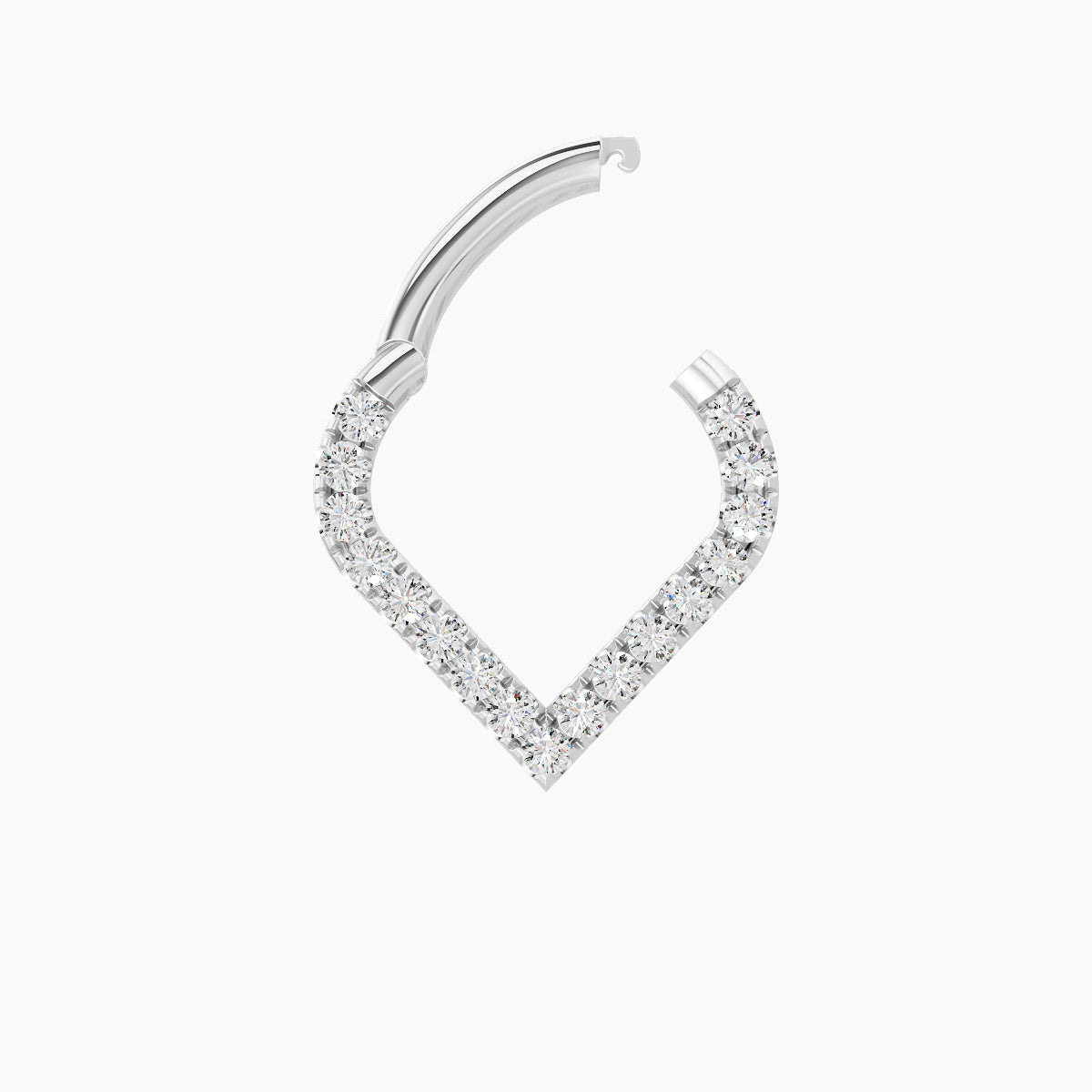 Cora | 18k White Gold 6.5 mm Diamond Daith Piercing
