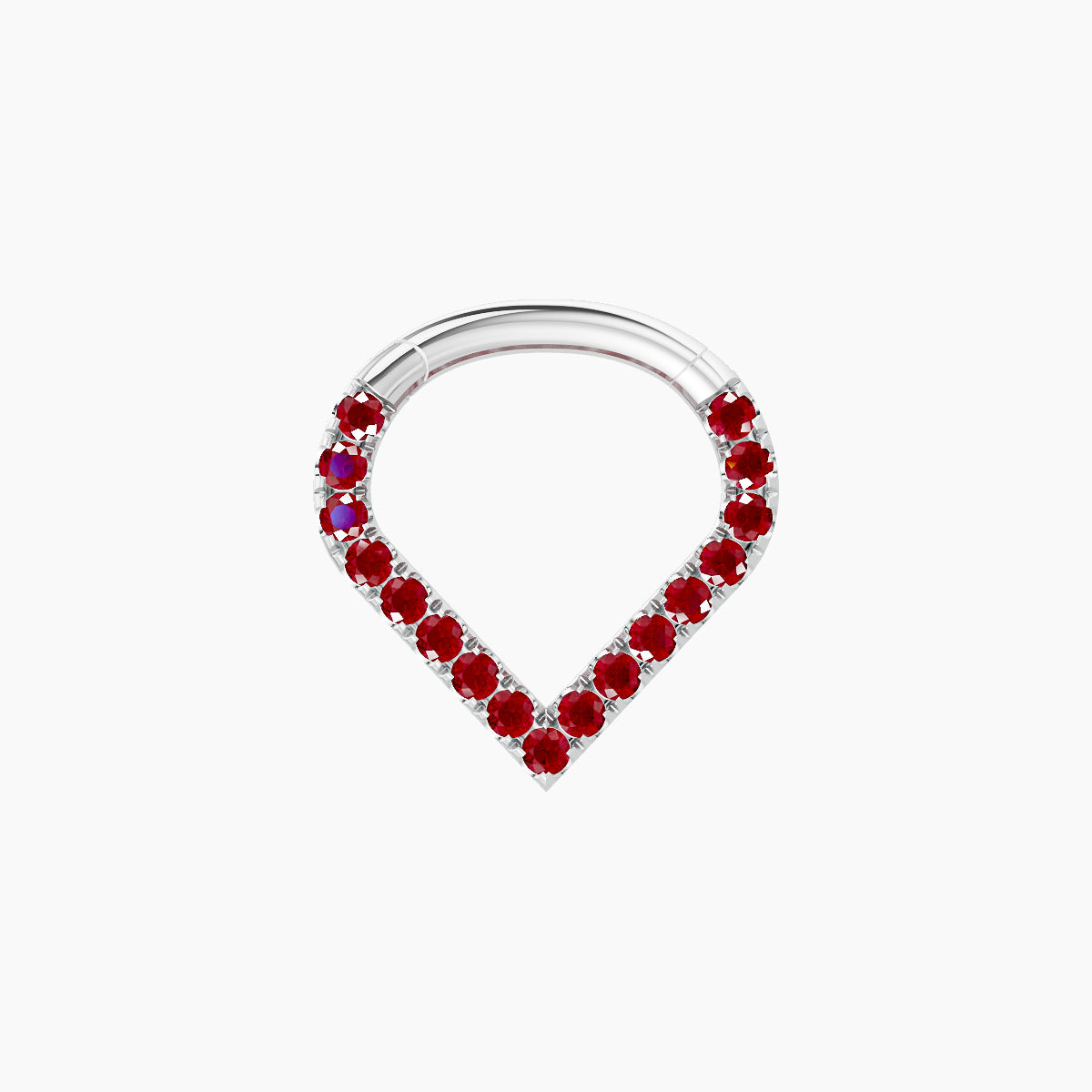 Cora | 18k White Gold 6.5 mm Ruby Daith Piercing