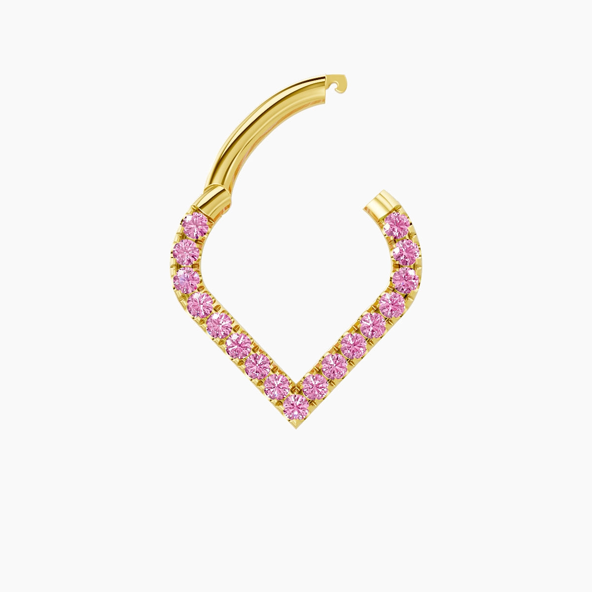 Cora | 18k Yellow Gold 6.5 mm Pink Sapphire Daith Piercing