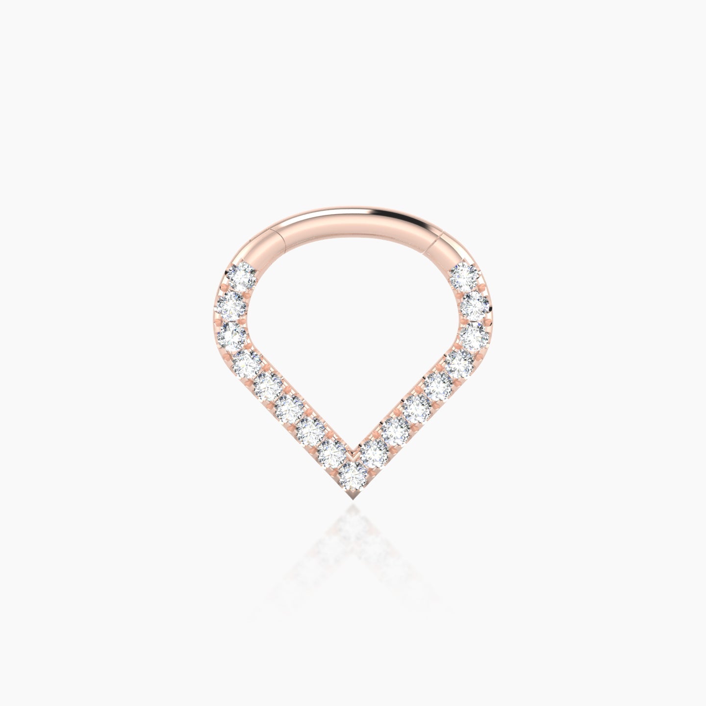 Cora | 18k Rose Gold 6.5 mm Diamond Daith Piercing