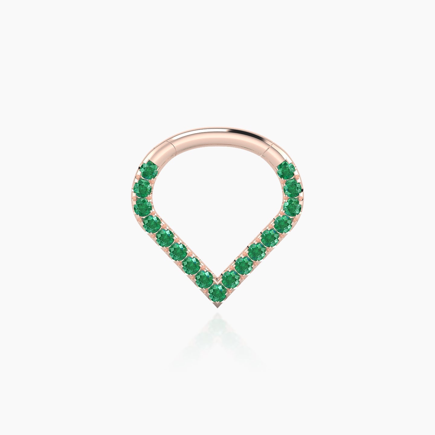 Cora | 18k Rose Gold 6.5 mm Emerald Daith Piercing