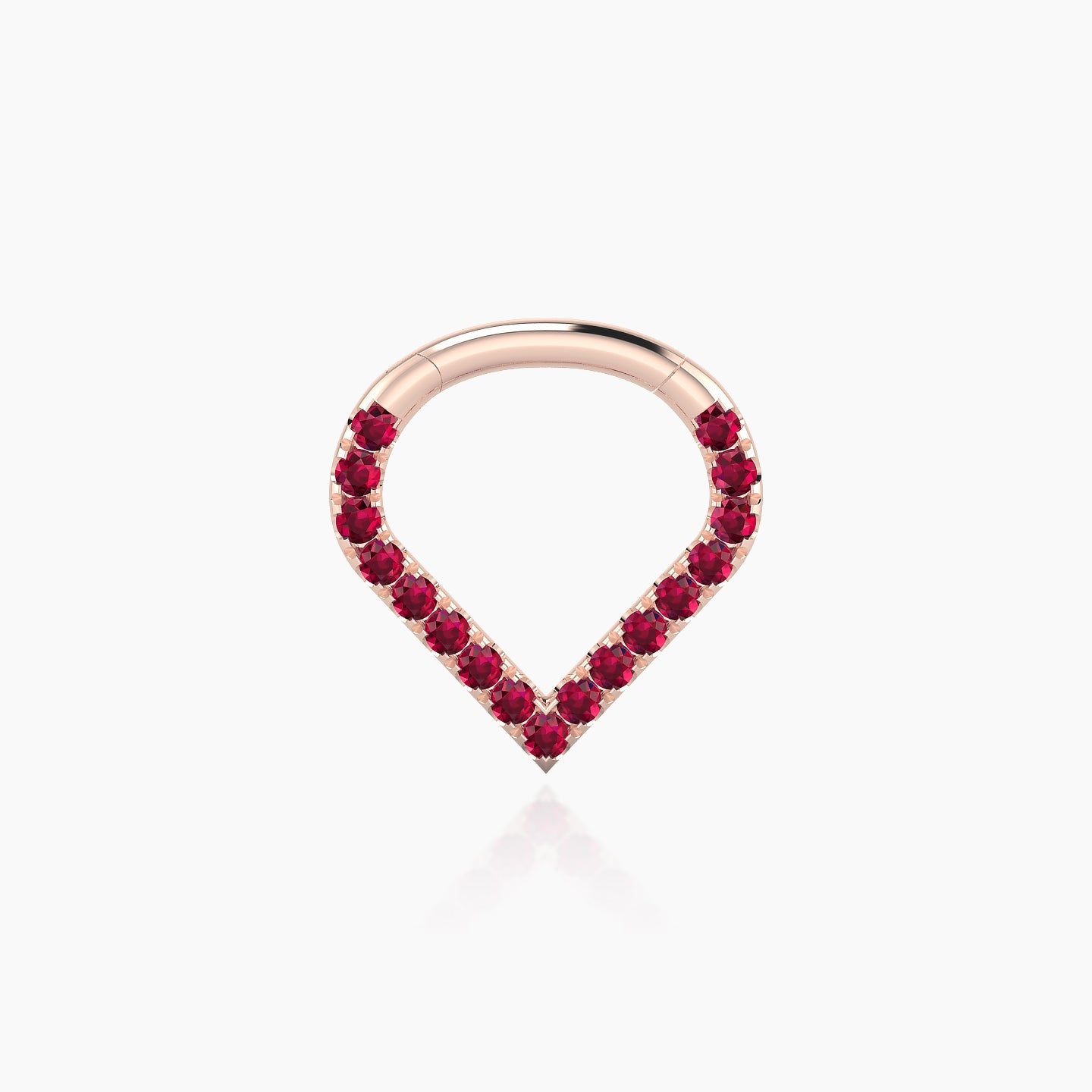 Cora | 18k Rose Gold 6.5 mm Ruby Daith Piercing