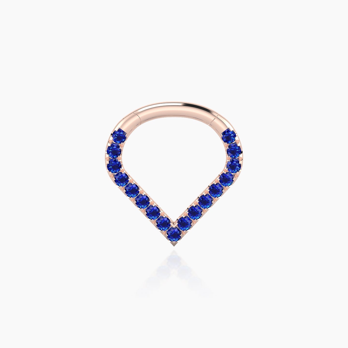 Cora | 18k Rose Gold 6.5 mm Sapphire Daith Piercing