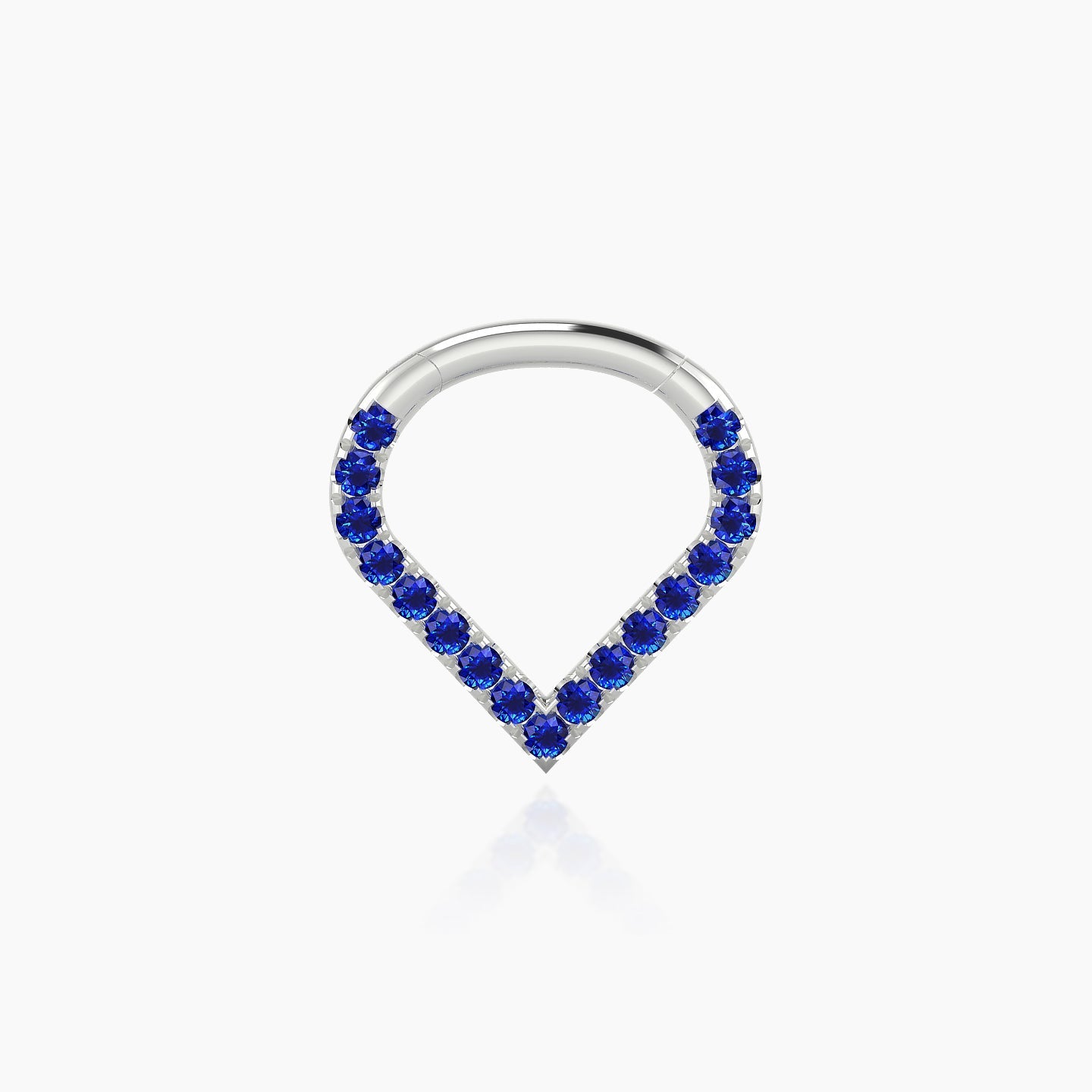 Cora | 18k White Gold 6.5 mm Sapphire Daith Piercing