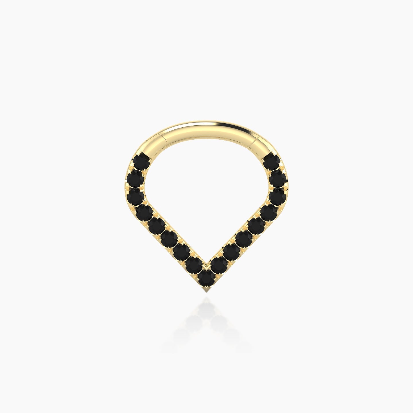 Cora | 18k Yellow Gold 6.5 mm Black Diamond Daith Piercing