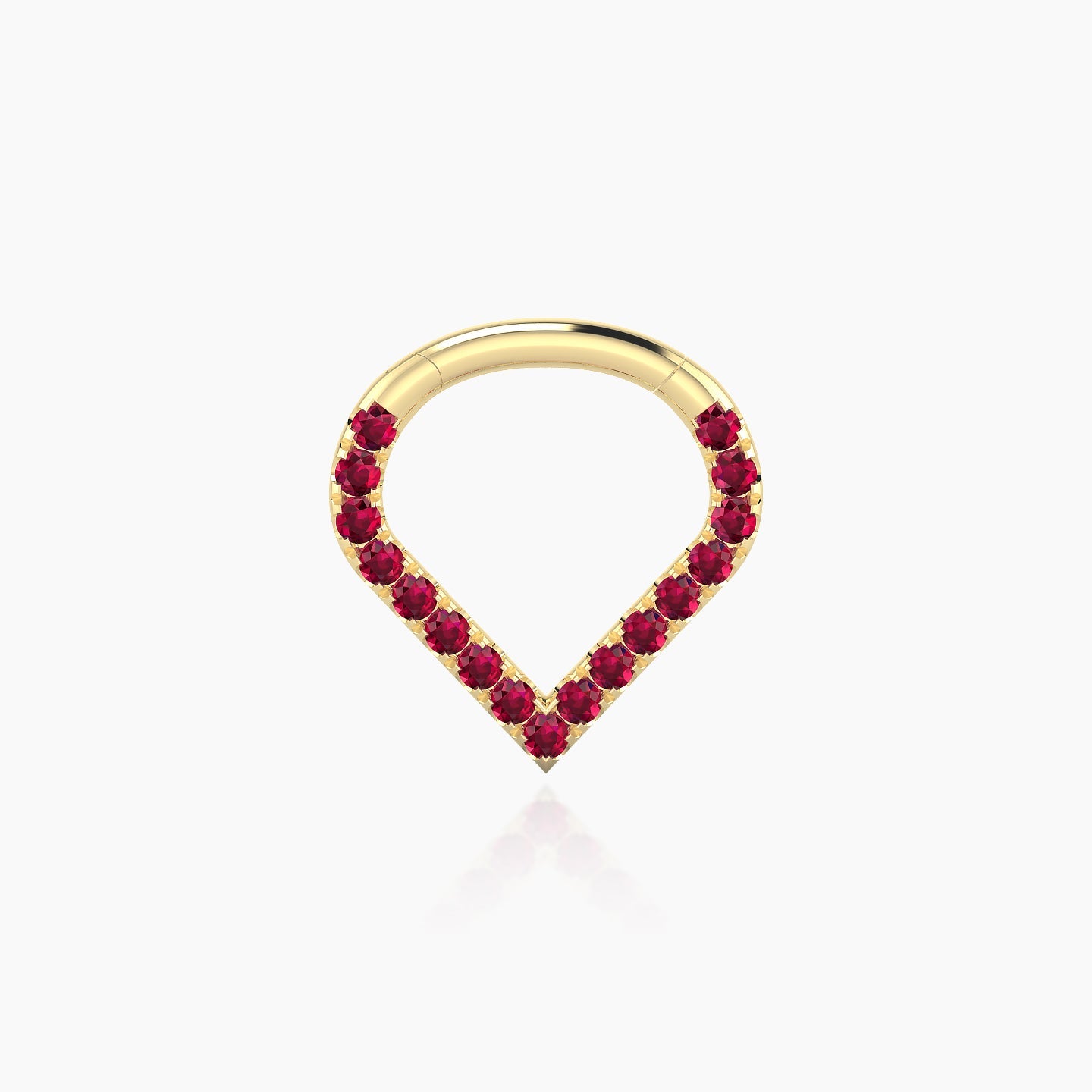 Cora | 18k Yellow Gold 6.5 mm Ruby Daith Piercing