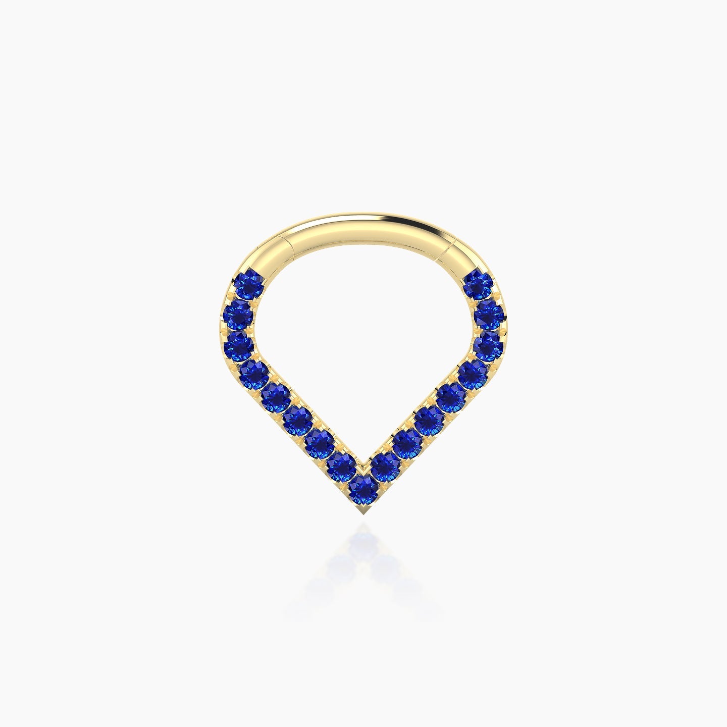 Cora | 18k Yellow Gold 6.5 mm Sapphire Daith Piercing