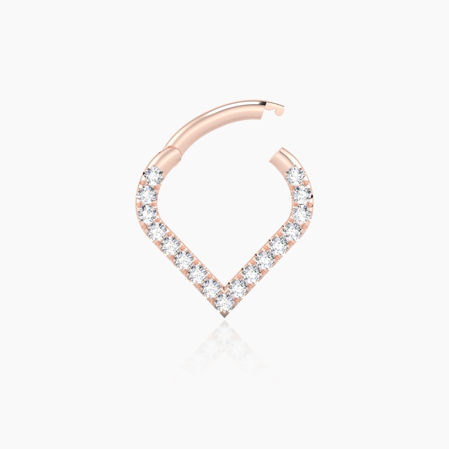 Cora | 18k Rose Gold 6.5 mm Diamond Daith Piercing