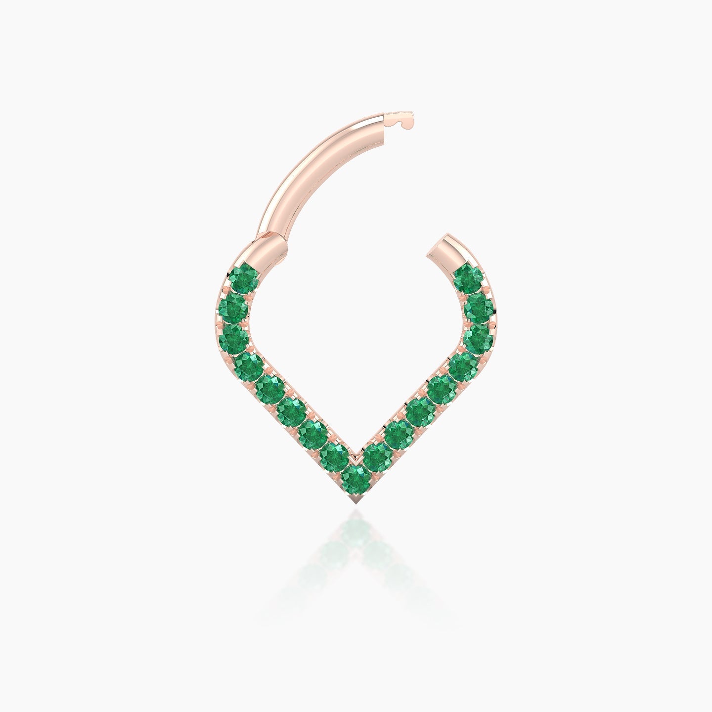 Cora | 18k Rose Gold 6.5 mm Emerald Daith Piercing