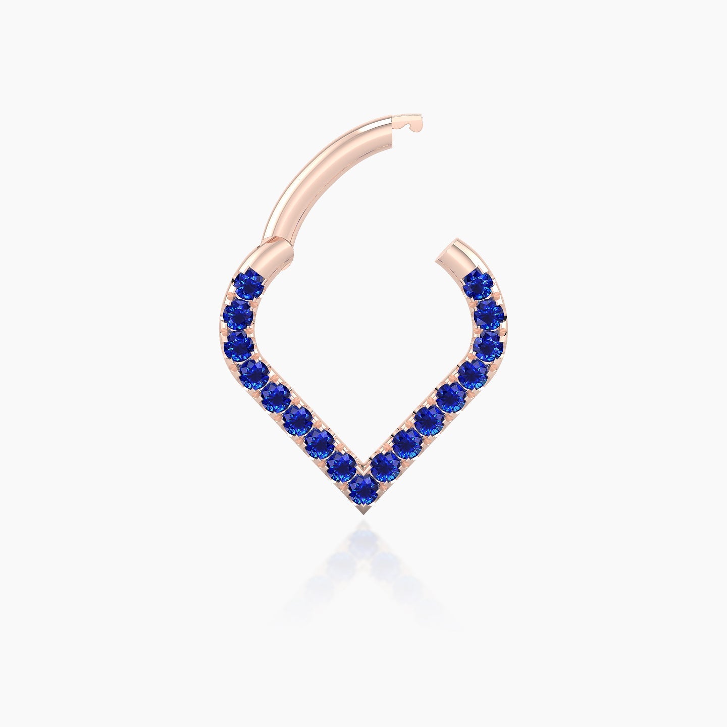 Cora | 18k Rose Gold 6.5 mm Sapphire Daith Piercing