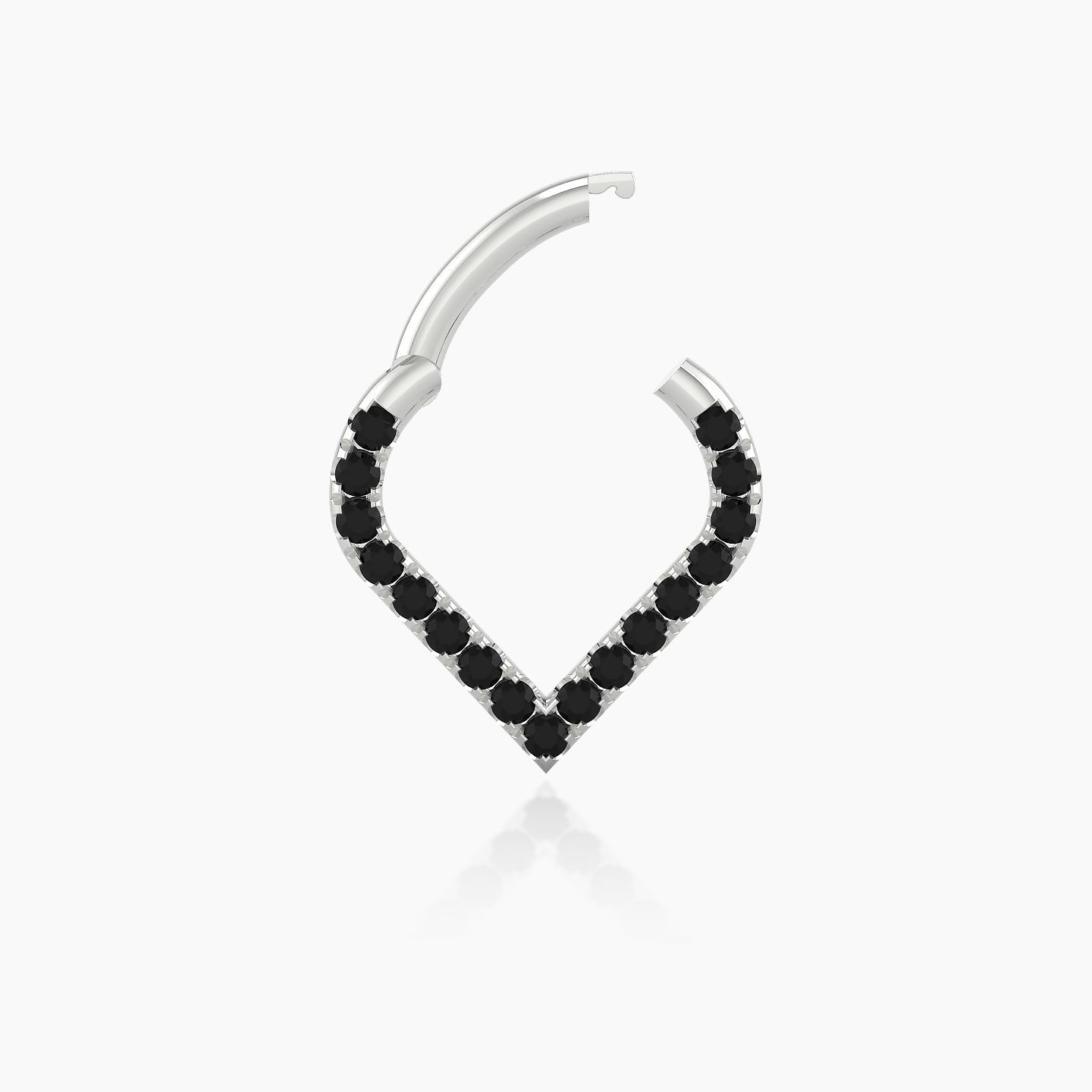 Cora | 18k White Gold 6.5 mm Black Diamond Daith Piercing