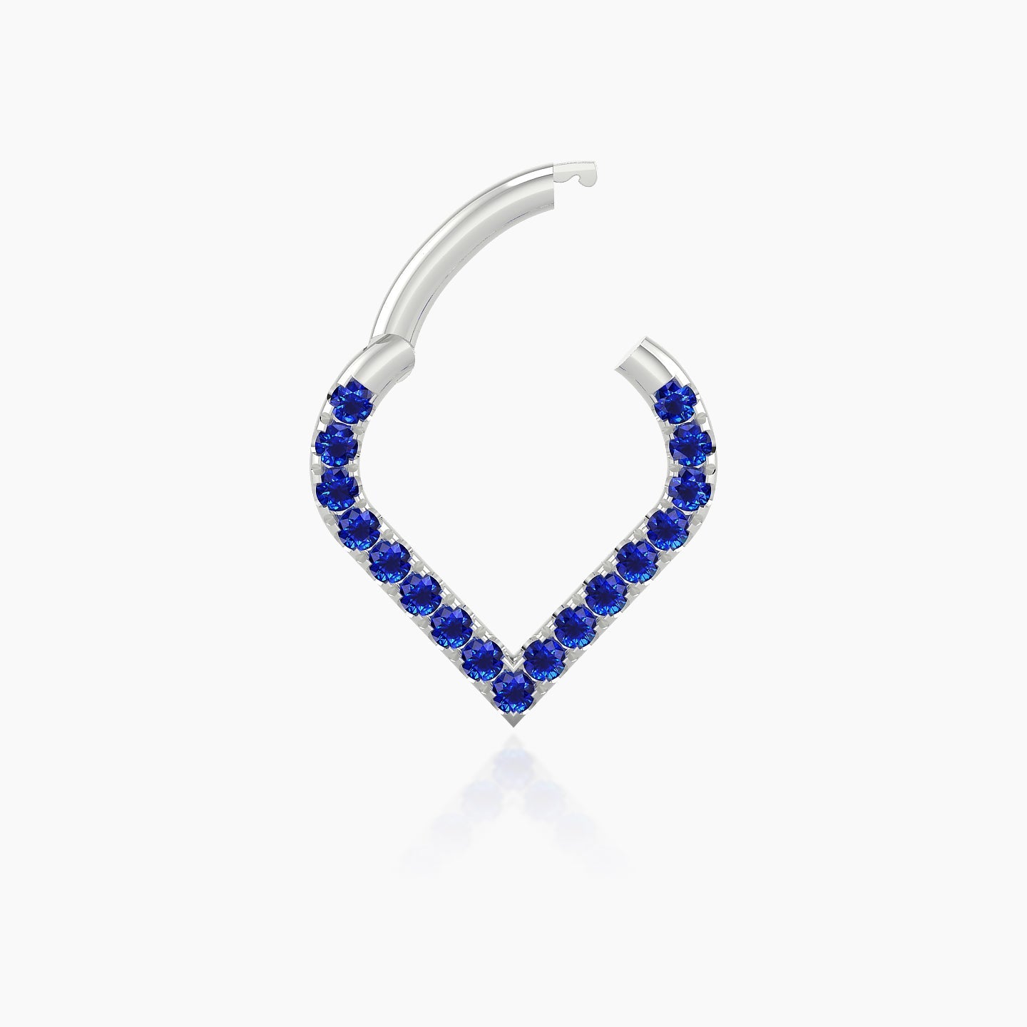 Cora | 18k White Gold 6.5 mm Sapphire Daith Piercing