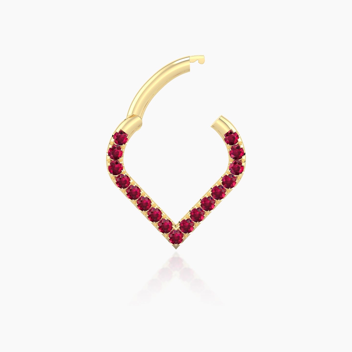 Cora | 18k Yellow Gold 6.5 mm Ruby Daith Piercing