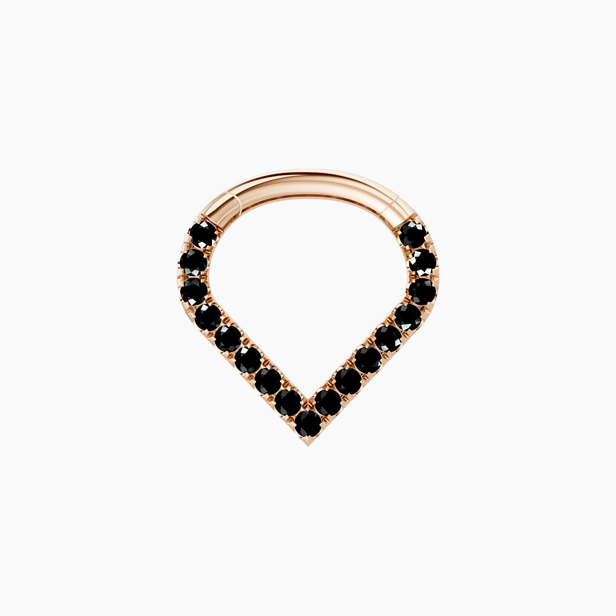 Cora | 18k Rose Gold 6.5 mm Black Diamond Septum Piercing
