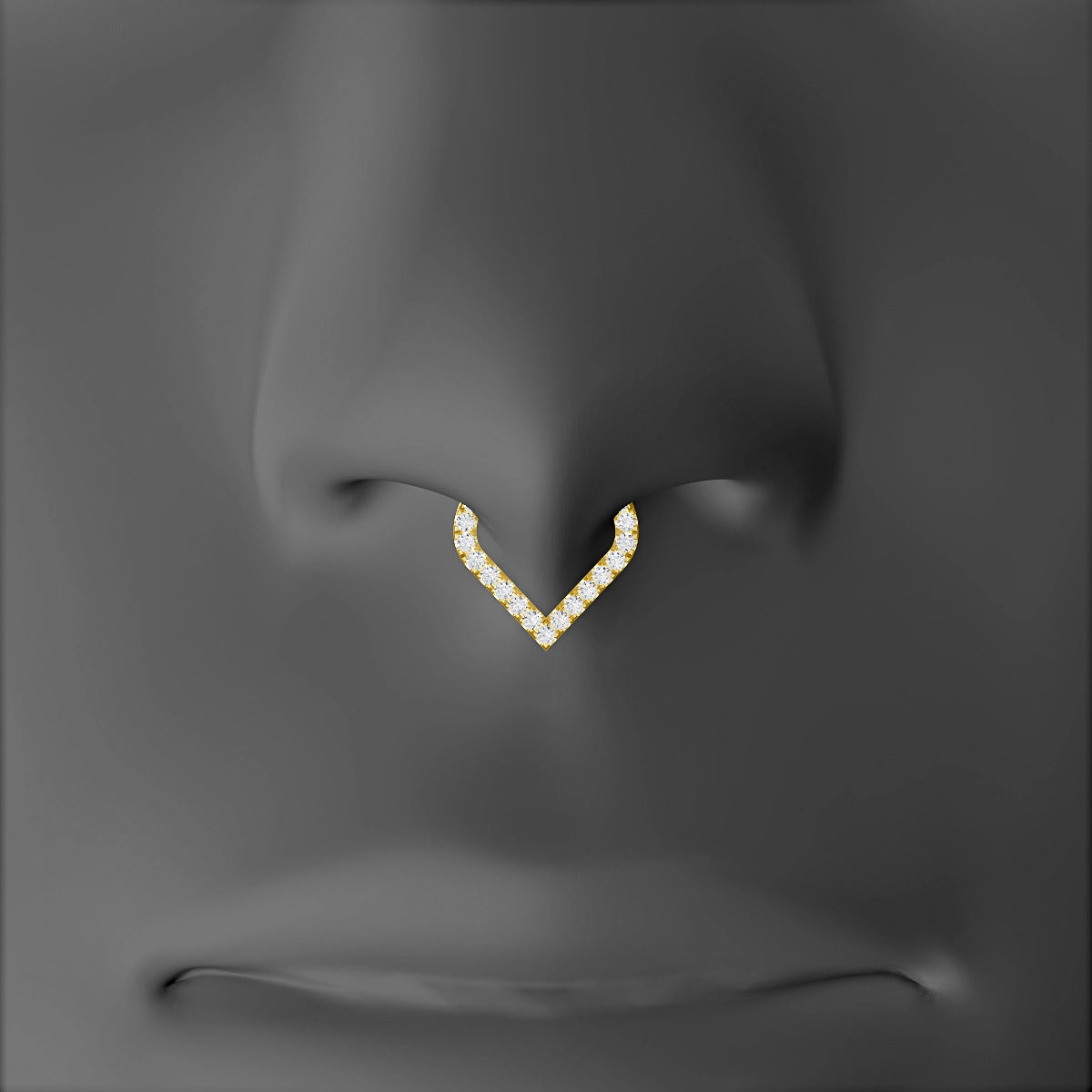 Cora | 18k Yellow Gold 6.5 mm Diamond Septum Piercing