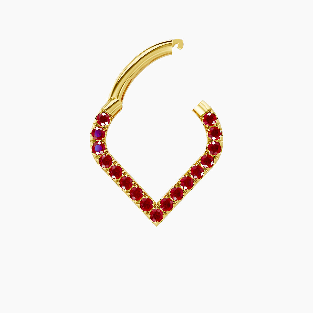 Cora | 18k Yellow Gold 6.5 mm Ruby Septum Piercing