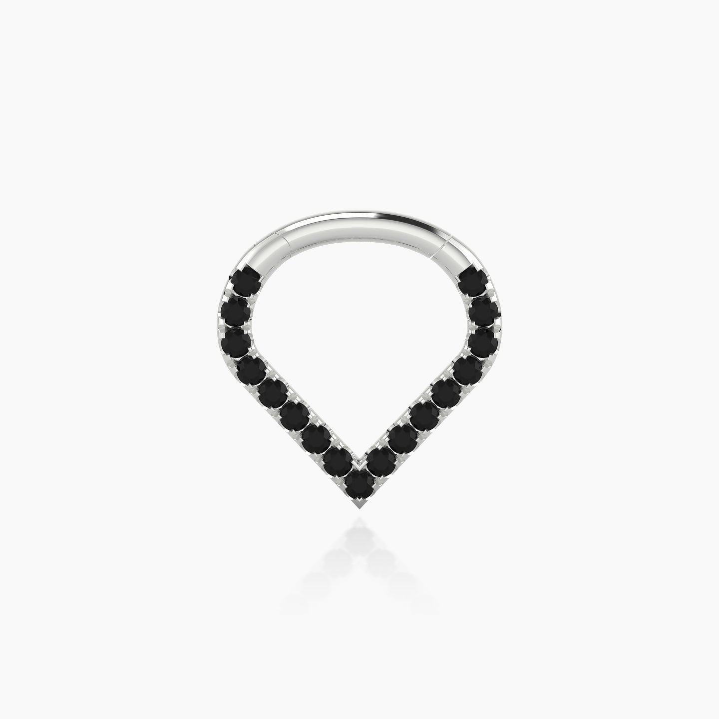 Cora | 18k White Gold 6.5 mm Black Diamond Septum Piercing