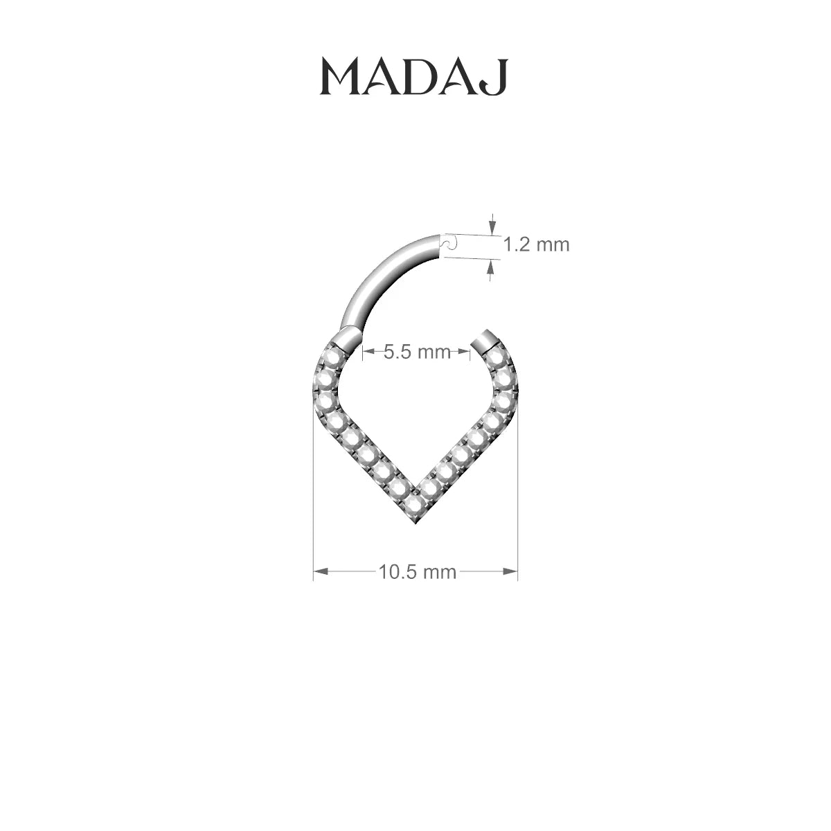Cora | 18k Yellow Gold 6.5 mm Emerald Septum Piercing