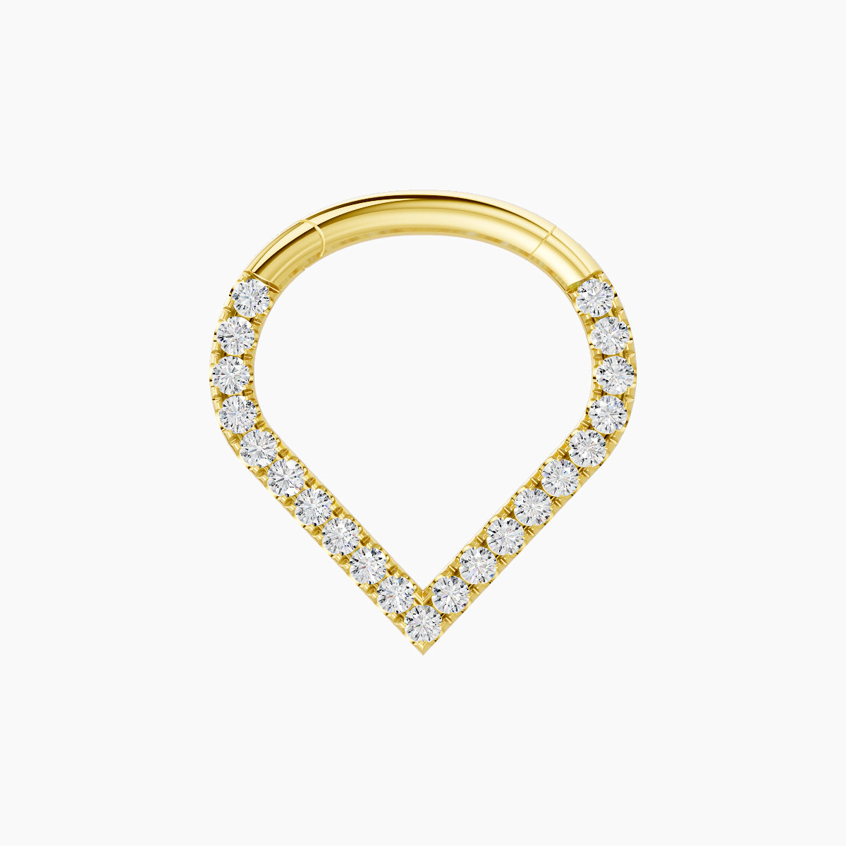 Cora | 18k Yellow Gold 8 mm Diamond Daith Piercing