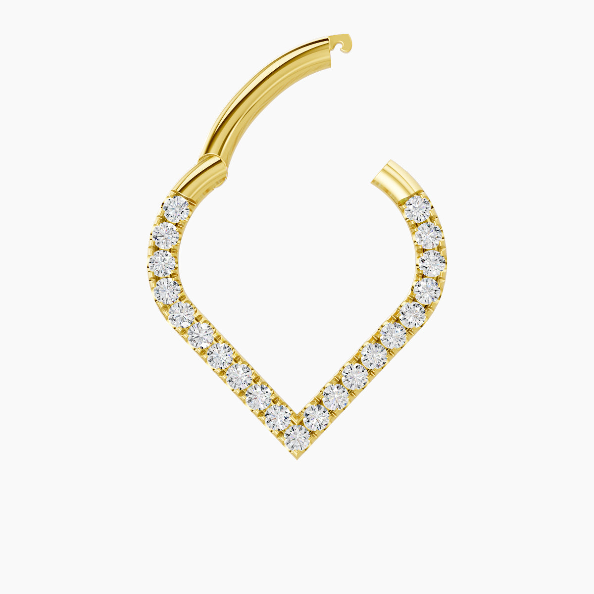 Cora | 18k Yellow Gold 8 mm Diamond Daith Piercing
